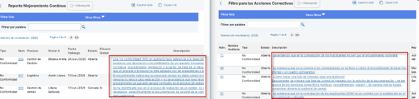 Reportes de mejoramiento – ajuste en el ancho de la columna descripción