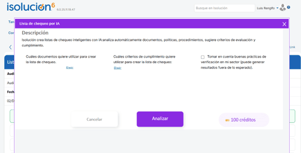 Auditorias – Listas de chequeo apoyadas por IA2