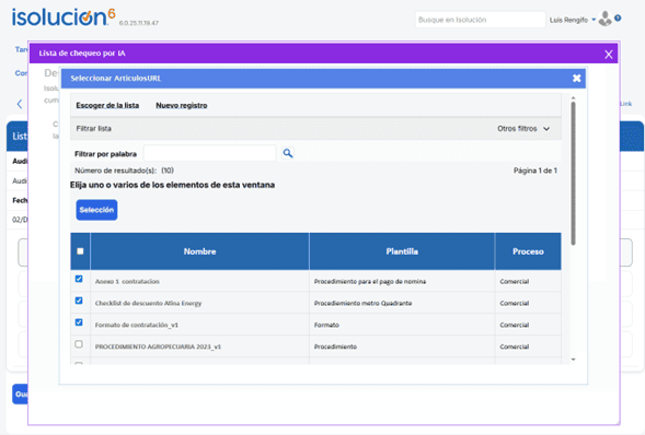 Auditorias – Listas de chequeo apoyadas por IA3