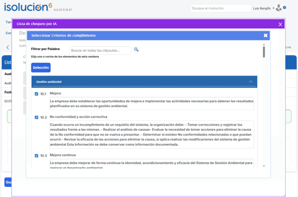 Auditorias – Listas de chequeo apoyadas por IA4