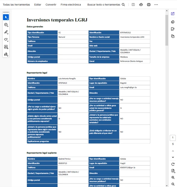 Portal de Contrapartes – Convertir formulario en PDF2
