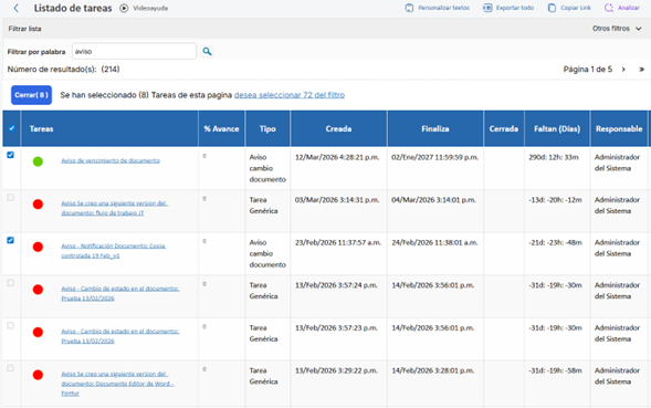 Tareas – Cierre masivo de tareas1