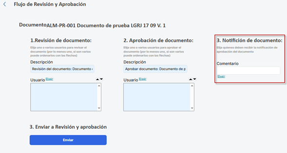 Documentación – Notificación de documentos1