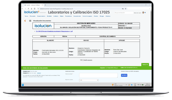 Pantallazos ISO 17025 Tareas Pantallazos ISO 17025 Tareas