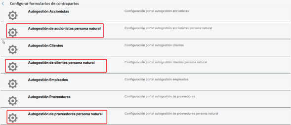 Contrapartes – Ajustes formulario de Autogestión2
